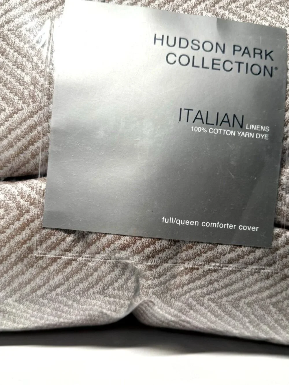 Hudson Park Collection Italian Palermo Yarn Dye King Duvet Cover